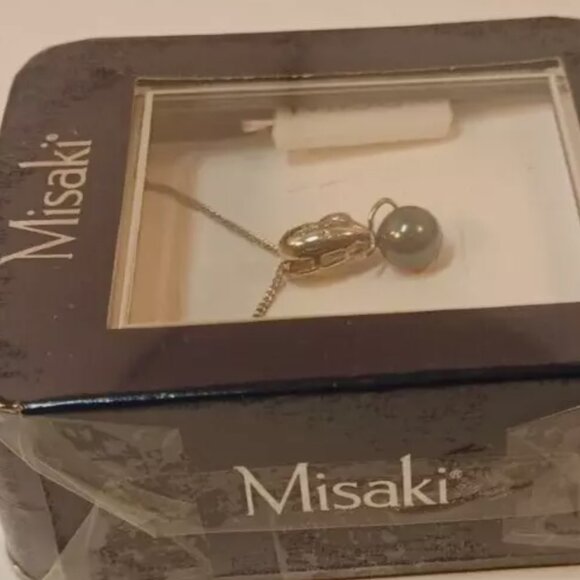 MISAKI NECKLACE Pendant Love Black -NEW-Box Shipping with Tracking - Picture 3 of 5